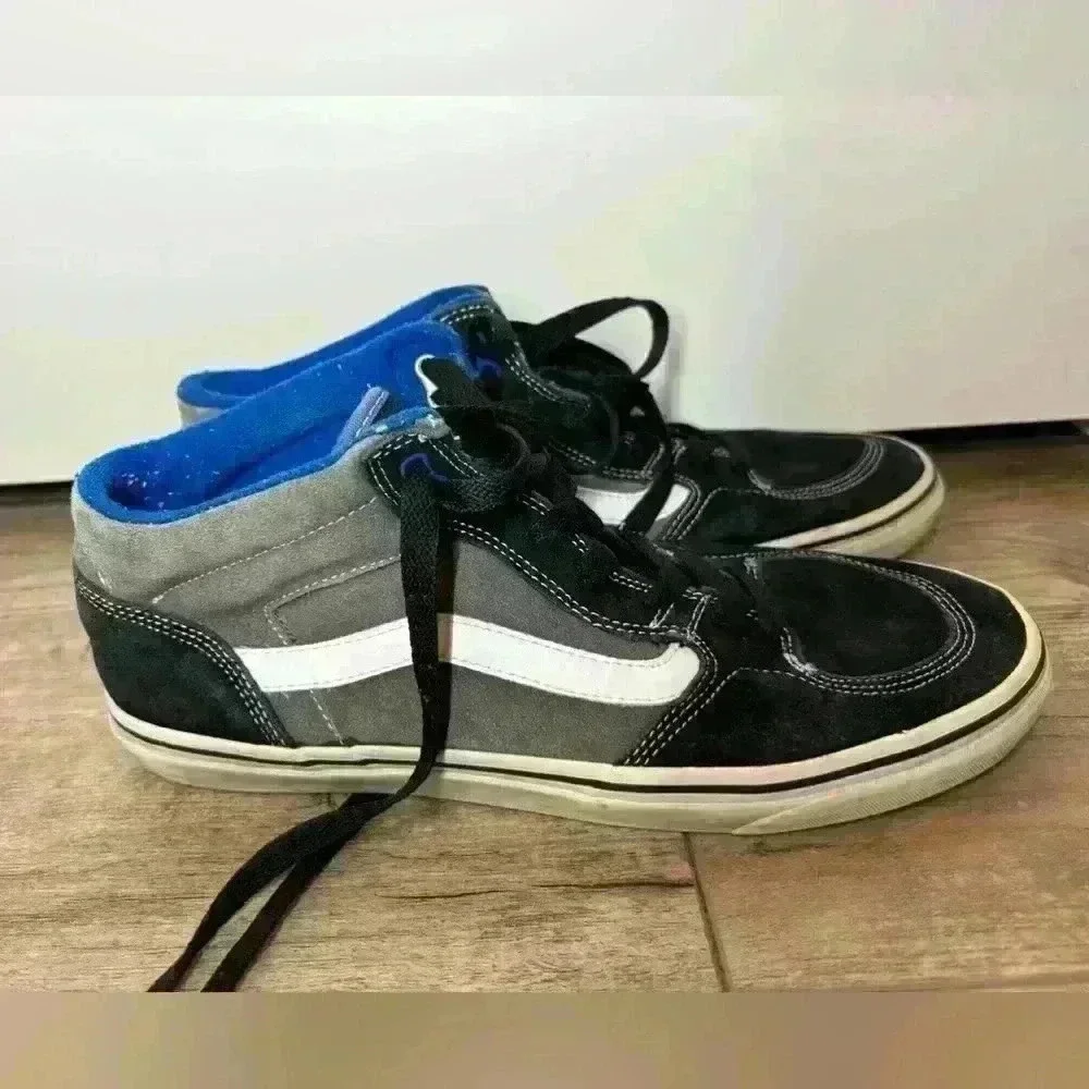 Vans Men’s Grey, Blue & Black Shoes Size 10 - Picture 4 of 6
